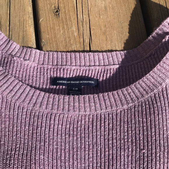 American Eagle Lightweight Purple Knit Sweater - Picture 4 of 5